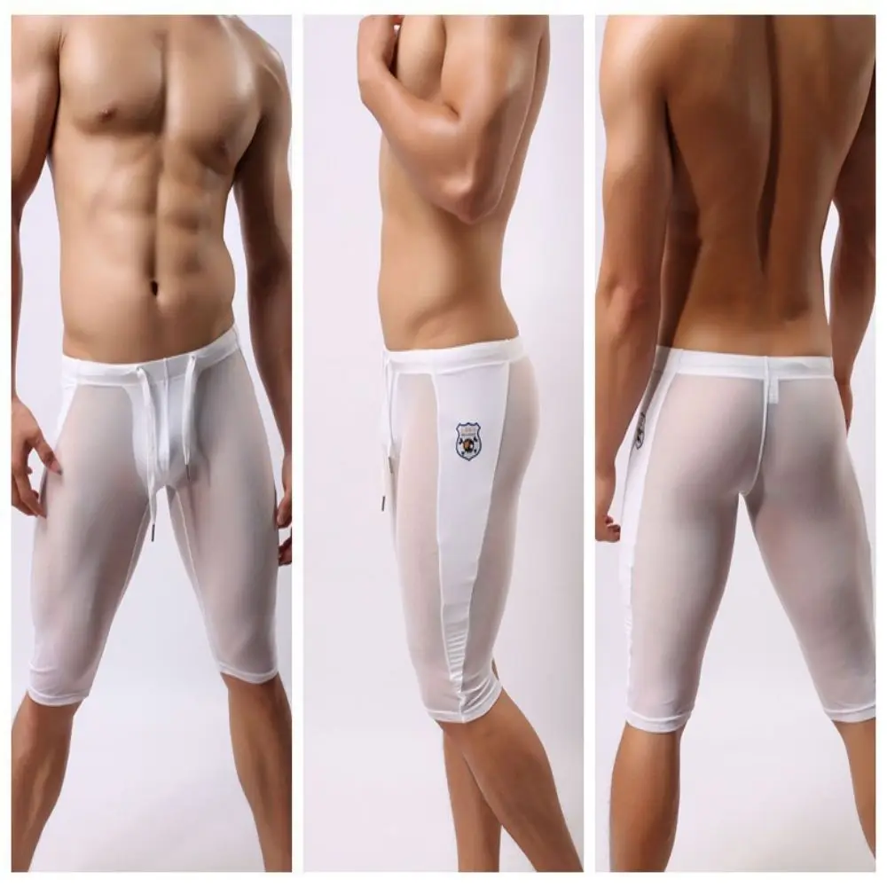 

Men'S Fitness And Sports Boxer Shorts Pants Big Pouch U Convex Trunk Flat Corner Pants Four Corner Underpants Home Pants