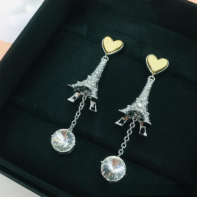 

2022 New Studs Eardrops Sterling Silver Needle Light Luxury Earrings Brass Material Design Earrings