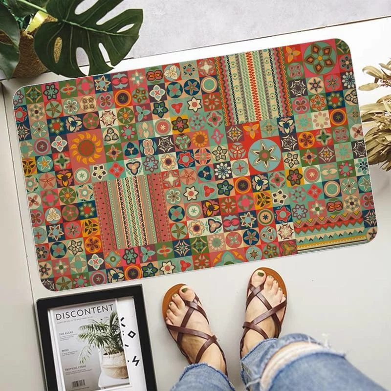 

Room Bedroom Carpet Soft Anti-slip Living Rug Mats Art Memory Foam Bohemian Style Mandala Prayer Rug Parlor Mat Area Rugs