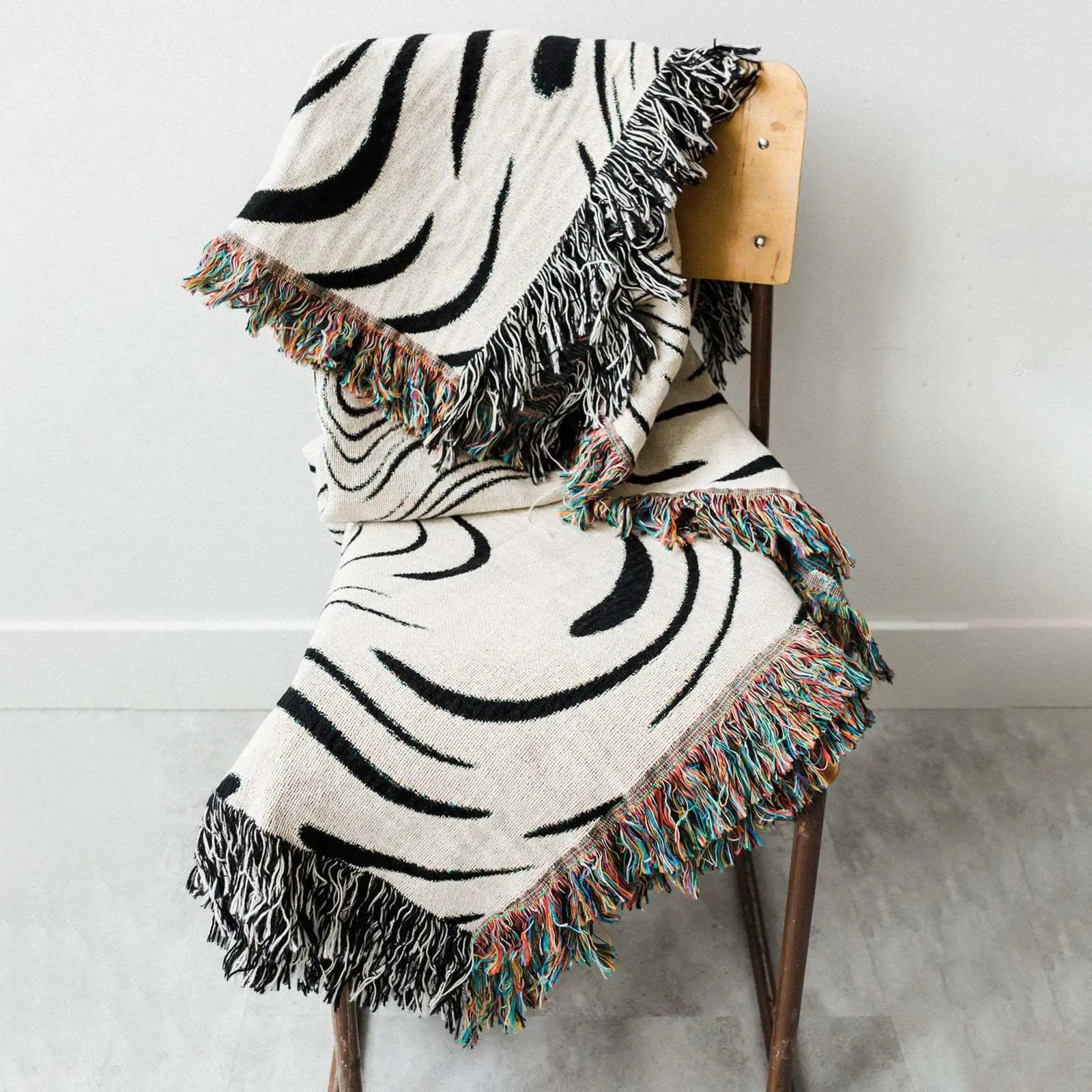 

Повседневное одеяло, многофункциональное покрывало для дивана с волнистыми свойствами, легкий коврик, украшение для стен, колледжа, спальн...