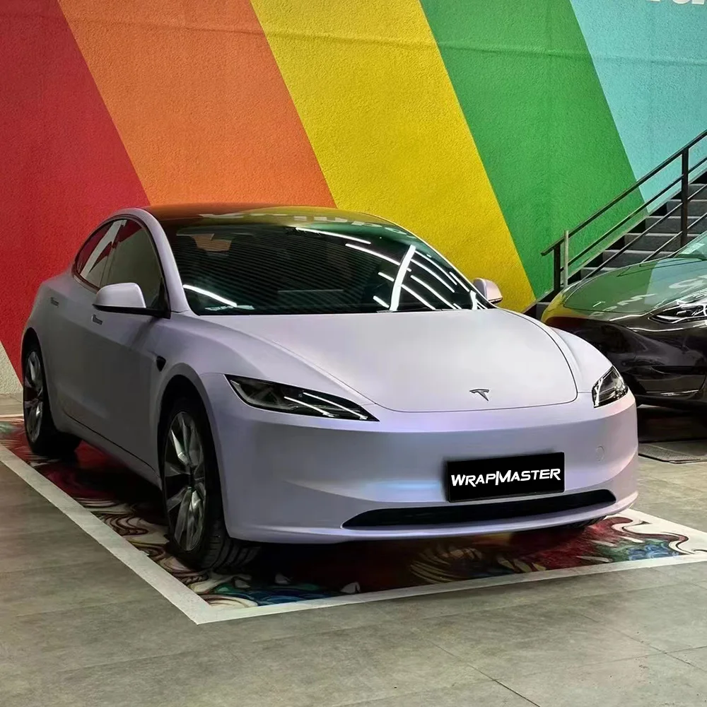 Wrapmaster PET матовая двойная цветная серебристая фиолетовая обертка для автомобиля