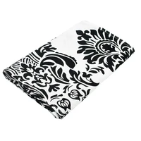 black and white flocking damasks modern table runner 30x275cm for wedding hotel party banquet tables decoration home textile