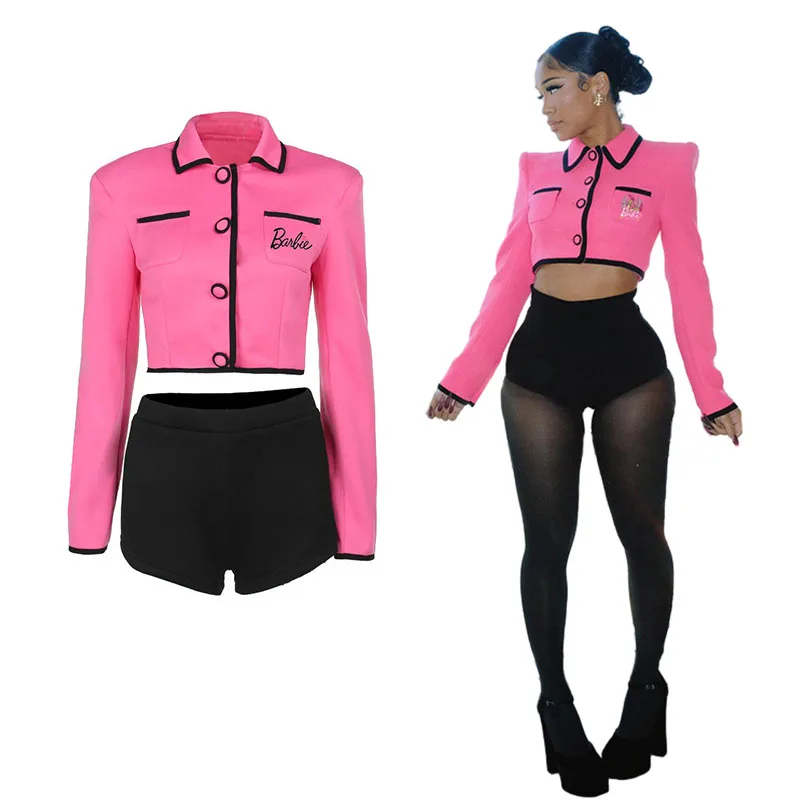 Kawaii осенний универсальный маленький ароматный Костюм Барби для девочек модные