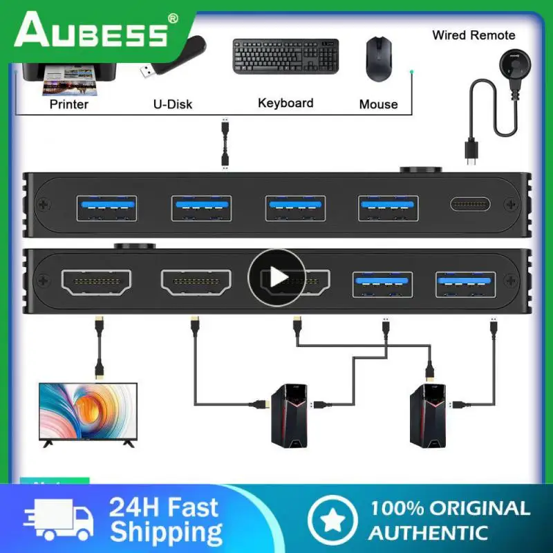 

Reliable Usb Powe Switcher Efficient 8k Usb3.0 Switch U Disk Printer Usb Hub Function Usb3.0/ 8k Kvm Switch Switcher