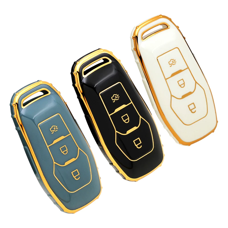 

TPU Car Key Case Full Cover Protect For Ford Focus F-150 3 4 ST Mondeo Galaxy S-Max Explorer Ranger 2015 2016 2017 2018 Fiesta