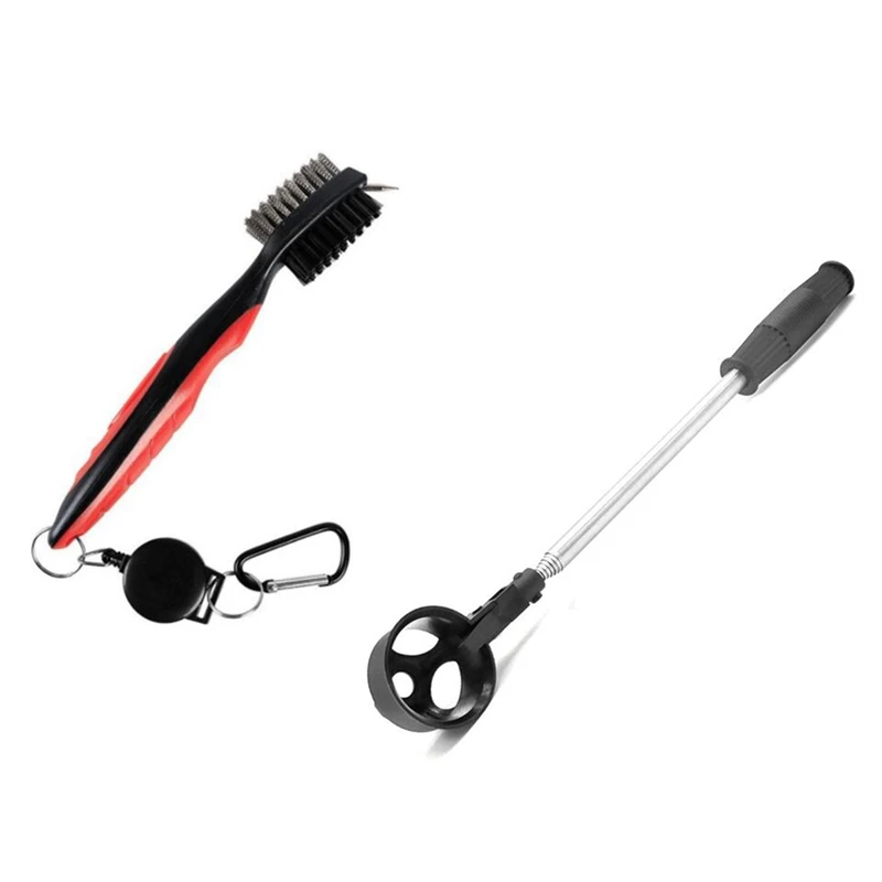 

Hot Golf Ball Retriever Extendable Golf Ball Retriever With Brush For Water Telescopic Golf Ball Picker Hard To Reach Areas