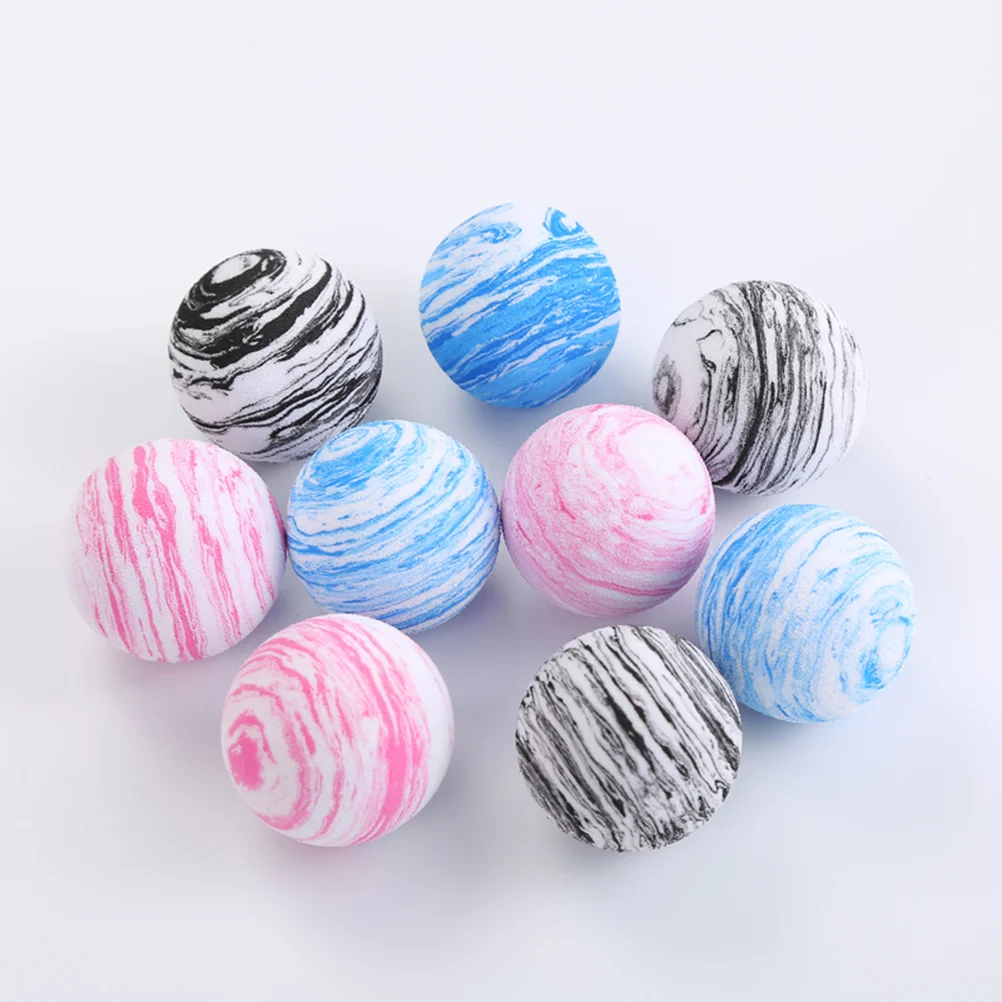 

10PCS Pet Toys Elastic EVA Balls Galaxy Planet Texture Interactive Balls for Cats Kittens