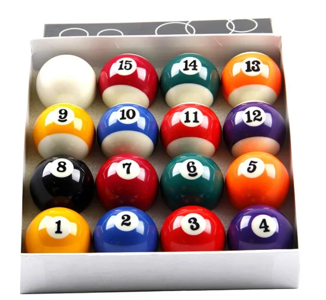 Набор американских бильярдных шаров 25/32/38/50/8/52/5/57 мм с треугольной рамой