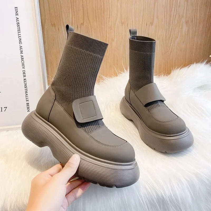 

Spring Women's Shoes Ankle Boots Boots for Women Fashion All-match Trendy Shoes Autumn Woman Booties Thick Bottom Women's Boots