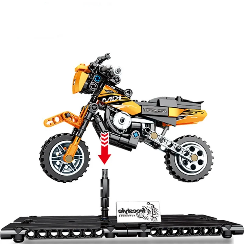

DIY Motorcycle Assembly Model Building Block Children Kit Bricks Toys for Children Boys Christmas Gifts