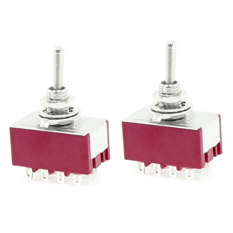 

2X 6A/125VAC 2A/250VAC 12-контактный 4PDT Вкл/вкл 2-позиционный мини-фотопереключатель