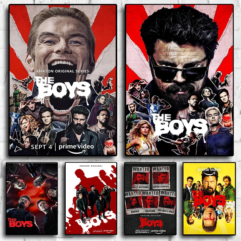 

Movie The Boys Season 3 Aesthetics Nordic TV Heros Print PVC Poster PP Glue Transparent Waterproof Tear-Off Ready To Paste