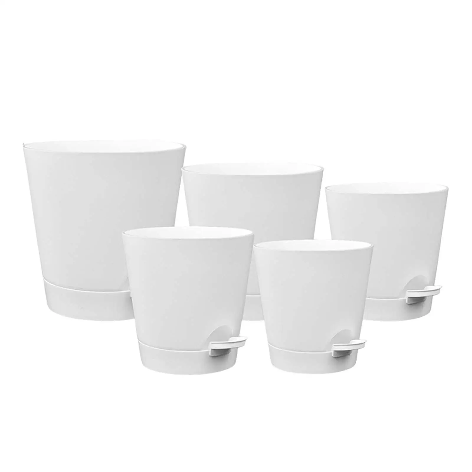 

5Pcs Self Watering Flower Pots with Drainage Hole Bottom Watering Plant Pots