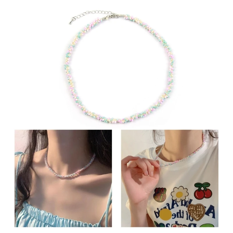 

Stylish Beaded Choker Necklace Eye Catching Seed Beads Necklace Beads Choker