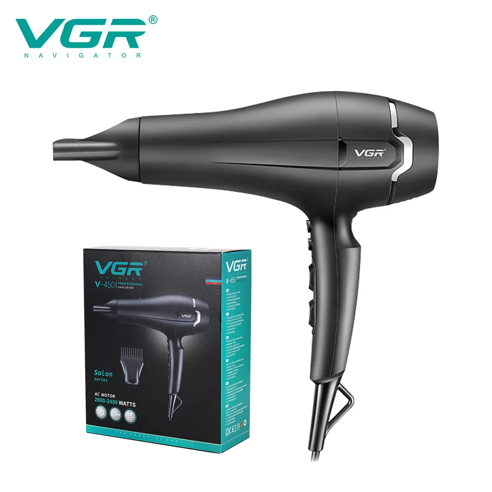 VGR 450 Hair Dryer Professional Electric Personal Care Salon UNfoldable Handle Heat Anion Balance Technology Powerful V450 enlarge