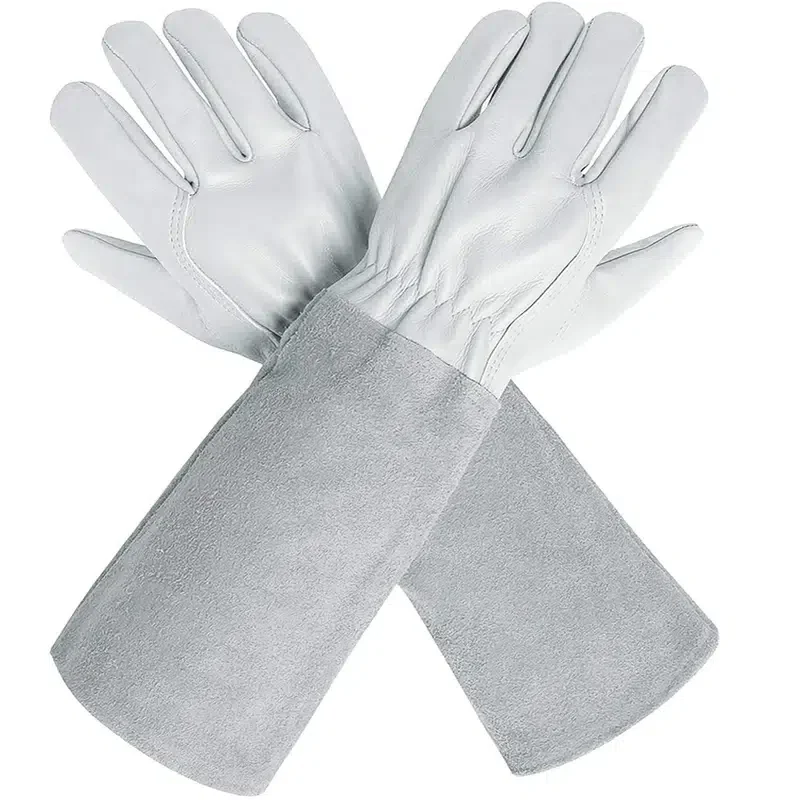 

Pair Leather Industrial Safety Light Welding Work Gloves
