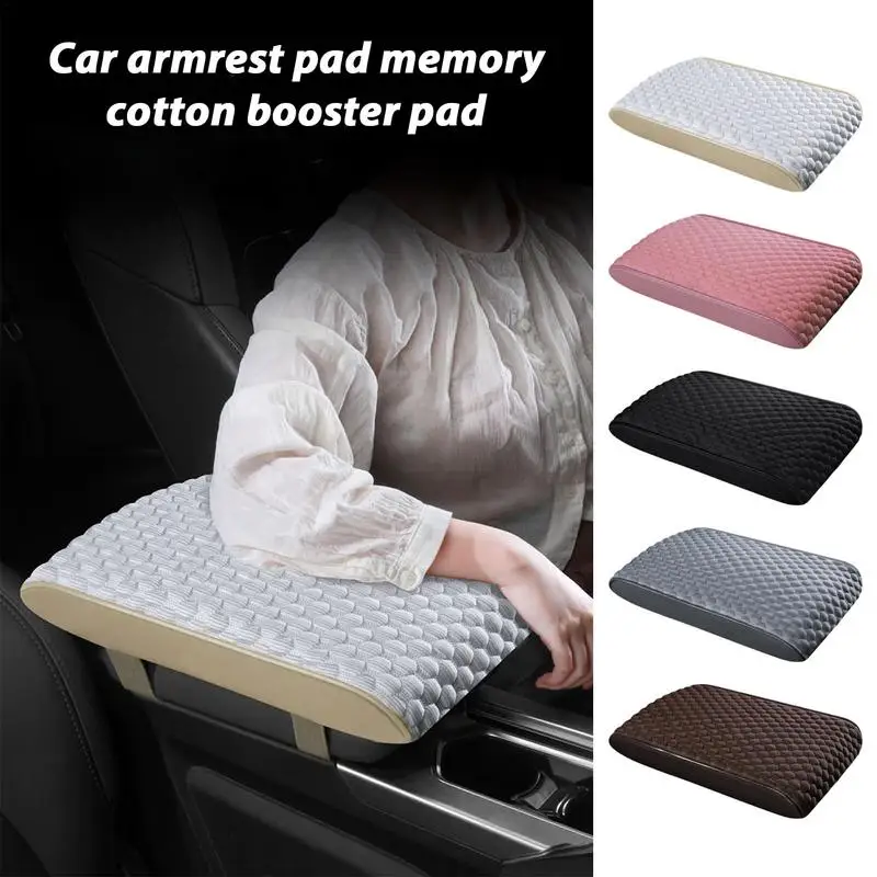 

Universal Car Armrest Cover Center Console Arm Rest Protection Cushion Ice Silk Fabric Memory Cotton Heighten Hand Rest pad