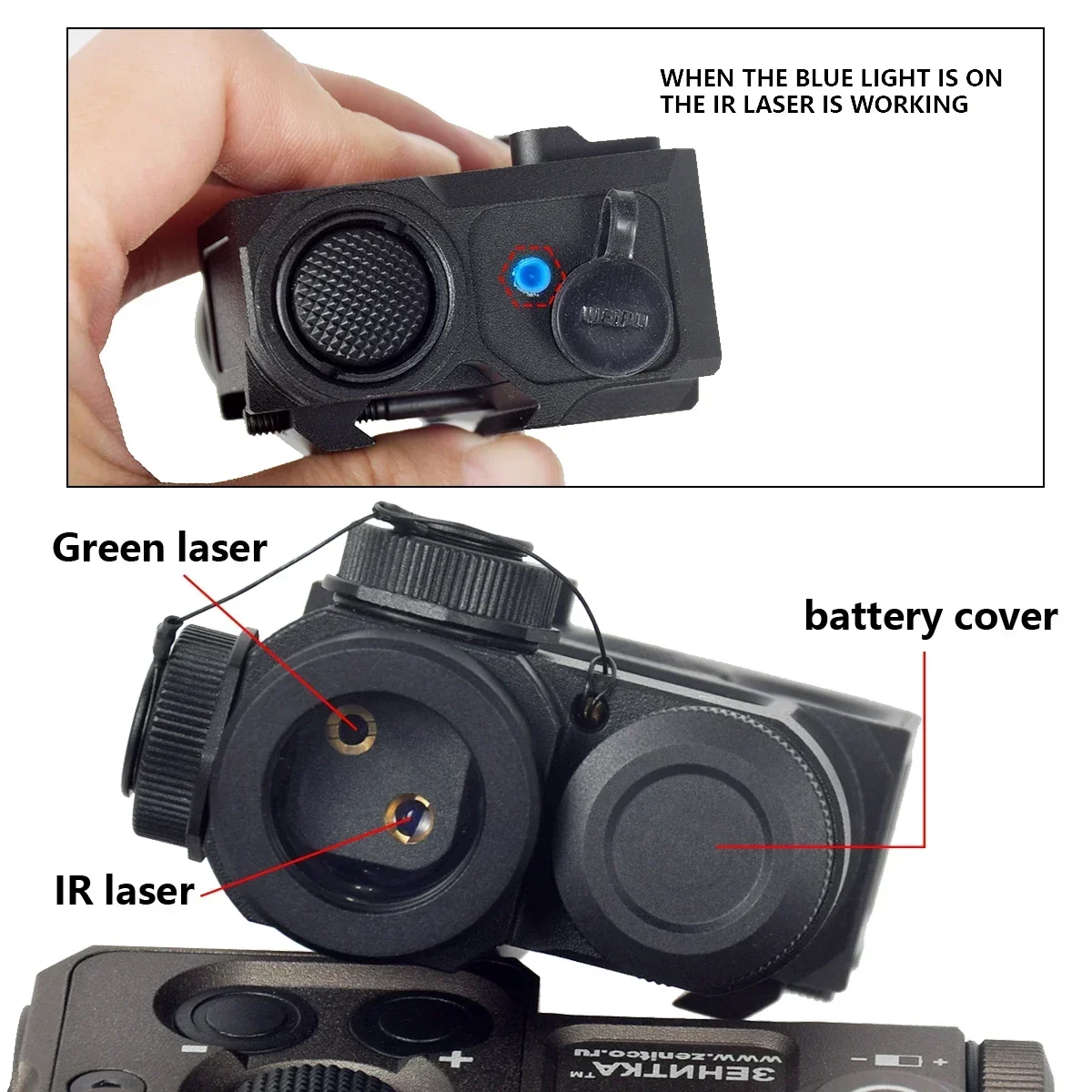 Металлическое оружие Zenitco Perst 4 стандарта стробоскопический фонарик нулевая цель