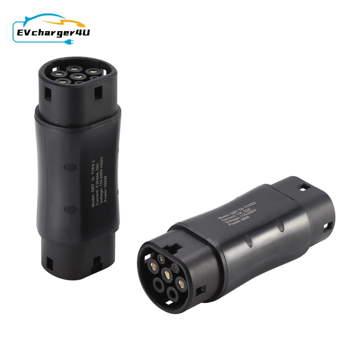 

Зарядный адаптер EVcharger4U GBT для электромобилей типа 2, 7 кВт, 22 кВт, для зарядного входного электромобиля Европейского типа 2