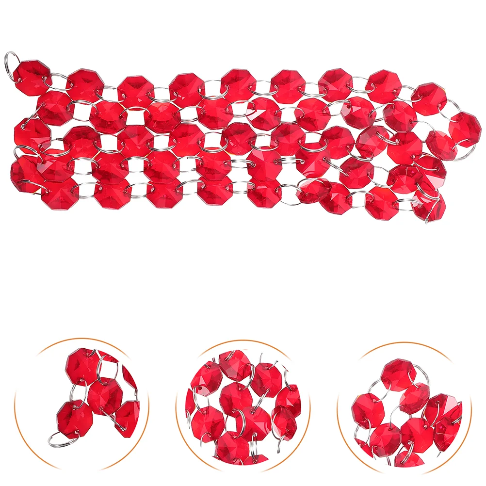 2 шт. хрустальные бусины для штор украшения стеклянные восьмиугольные цепочки