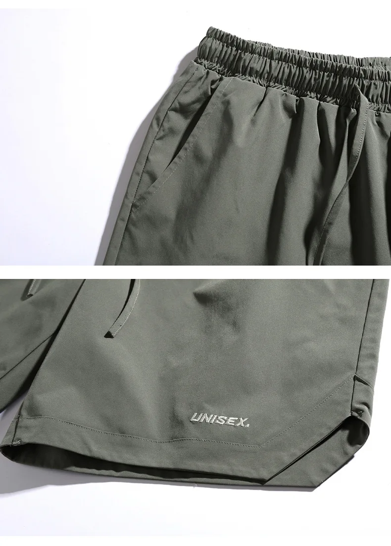 Japanese Men's Sports Thin Versatile Loose Baggys Shorts Elastic Waist Vintage Cotton Tank Top Sleeveless T-shirt Set Menswear