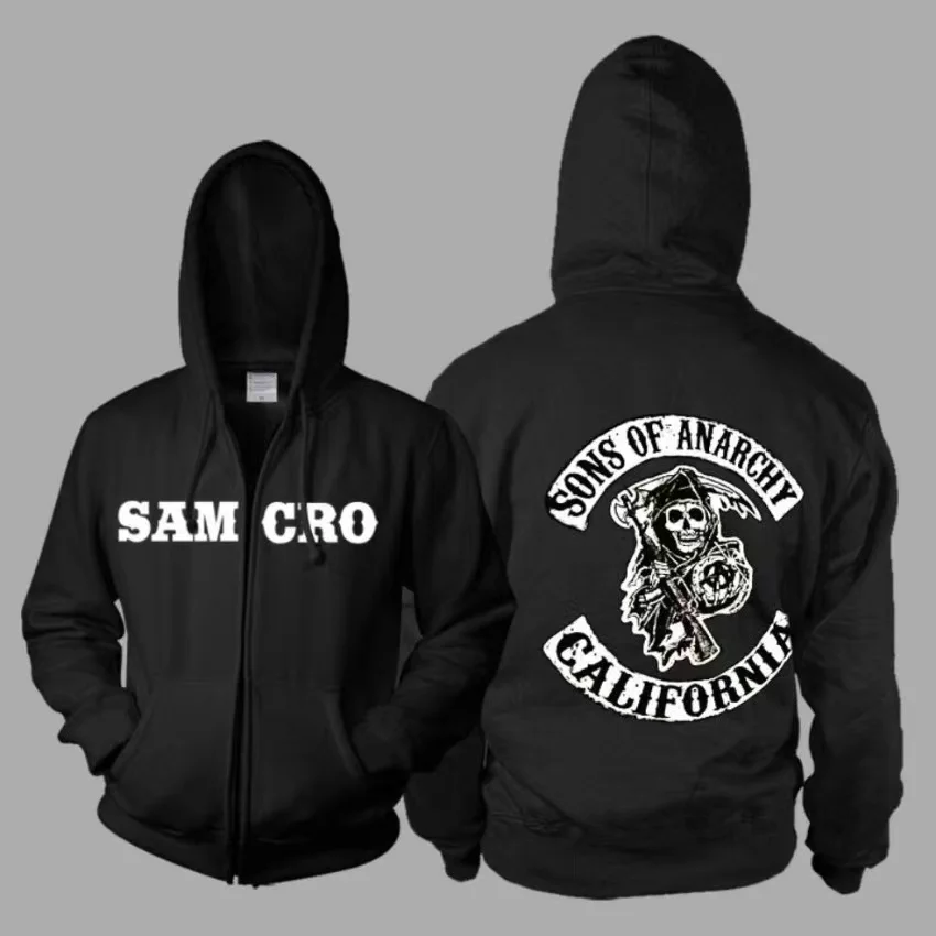 

2023 New Spring And Autumn Men's Zipper Hoodie Trend Casual Letter Printing Plus Fleece Loose Hoodie