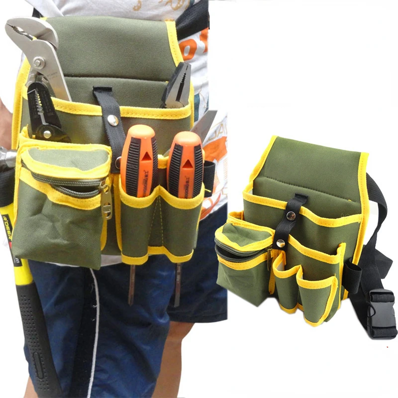 Enlarge Multi-function Waist Bag High Capacity Tool Bag 7 In 1 Tool Bag Waterproof and Wear-resistant Electrician Maintenance Waist Bags