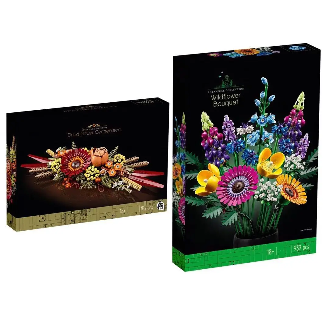 

In stock Dried Flower 10314 Wildflower Bouquet 10313 Building Blocks Set Home Decor Kids Toys Girl Birthday Romantic Gift