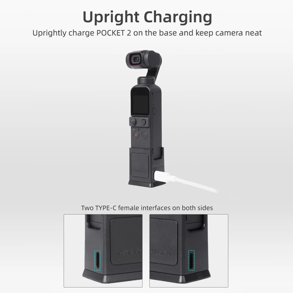 Карманный карданный подвес для камеры DJI POCKET 2/OSMO Type-C адаптер зарядки