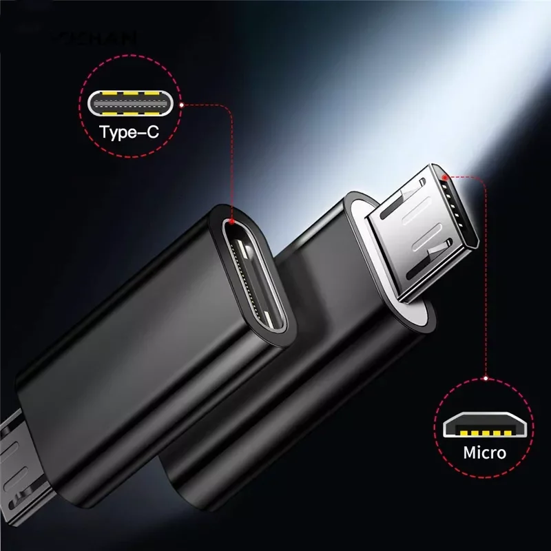 

C Female To Micro USB Male Adapter Converter Mobile Phone Charging Connector for Huawei Redmi Smartphone Adaptors