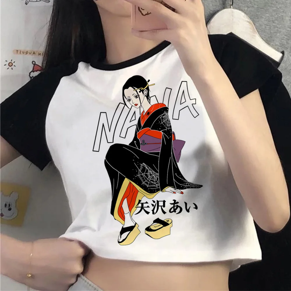 

Nana graphic 2000s korean fashion crop top Female fairy grunge Harajuku manga aesthetic clothes clothing