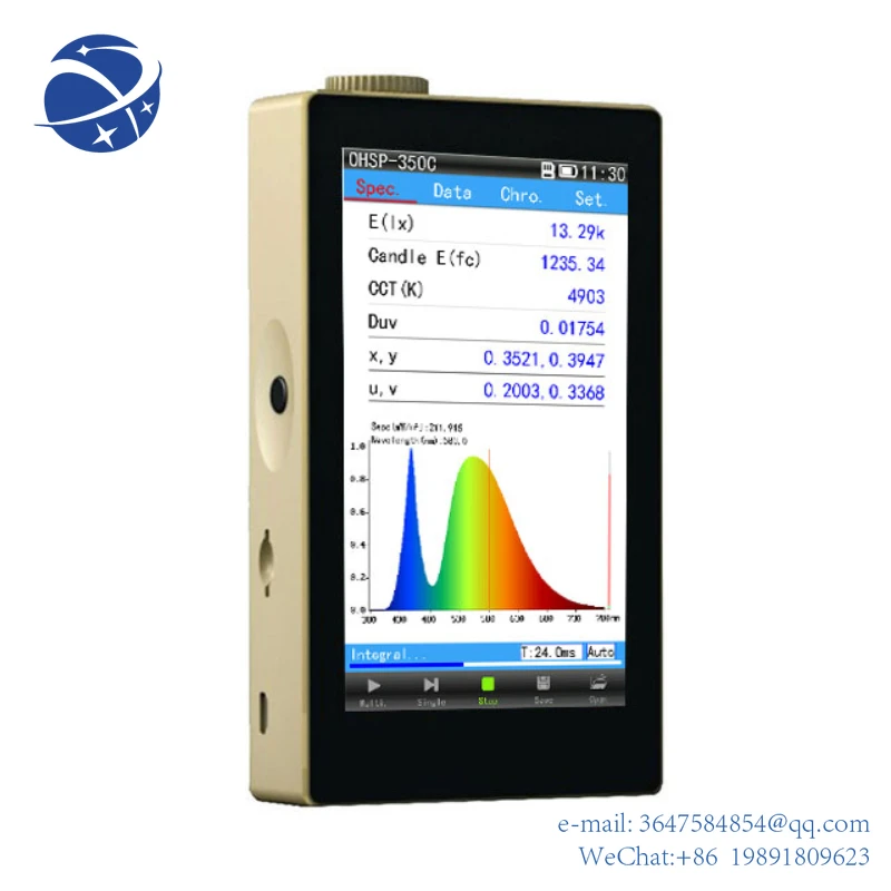 

Yun YiLED светильник Lux Meter заводская цена интеллектуальный цифровой Luxmeter OHSP350C 380-780nm точный оптический анализатор спектра
