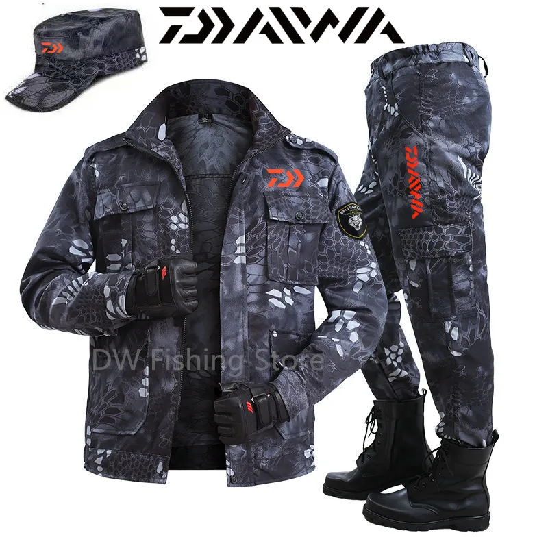 

Daiwa Spring Summer Outdoor Python Pattern Camouflage Fishing Suit Protection Sets Wear-resistant Overalls Fishing Clothing