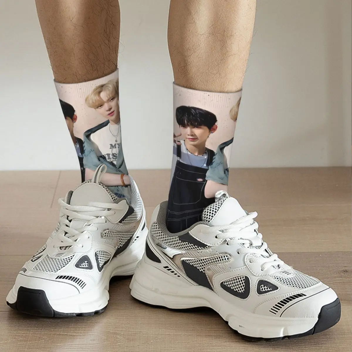 Мужские носки ATEEZ Yeosang Yunho винтажные бесшовные короткие в уличном стиле Харадзюку