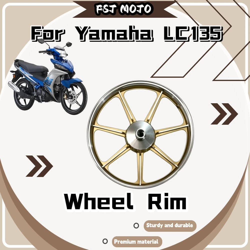 Фото Для Yamaha LC135 17-дюймовый 5-спицевый легкосплавный диск с тормозным кольцом, устойчивый к давлению, антикоррозийный, сбалансированный, индивидуальная модификация, запасные части. №1