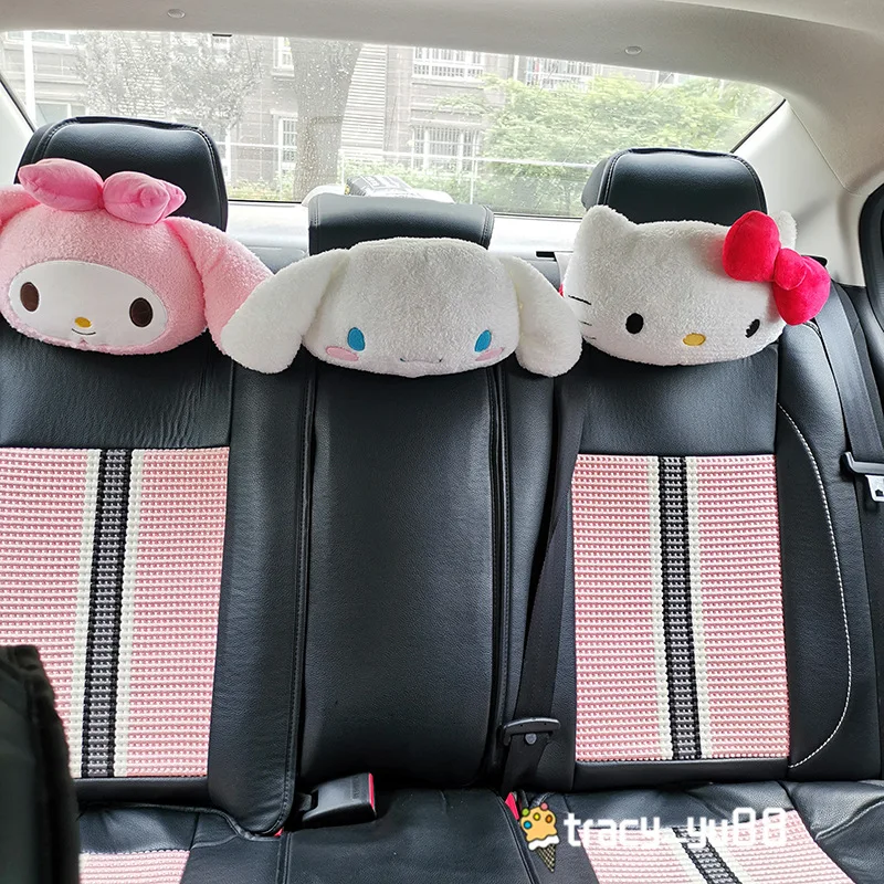 Hello Kitty MINISO My Melody Kuromi Cinnamonroll плюшевое мультяшное автомобильное кресло подушка для