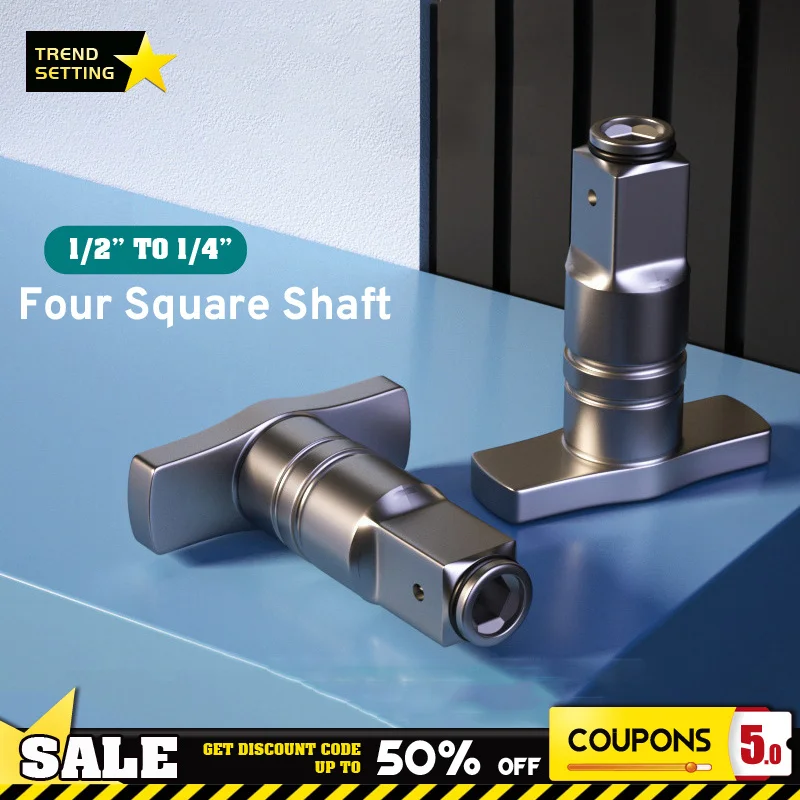 

Four Square Socket Shaft Electric Brushless Impact Wrench Shaft Accessories Single/Dual Use Cordless Wrench Power Tool Part