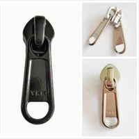 10 pcslot 10 ykk metal zipper head for rc nylon coil zip pull outdoor backpack luggage bag sewing accessories