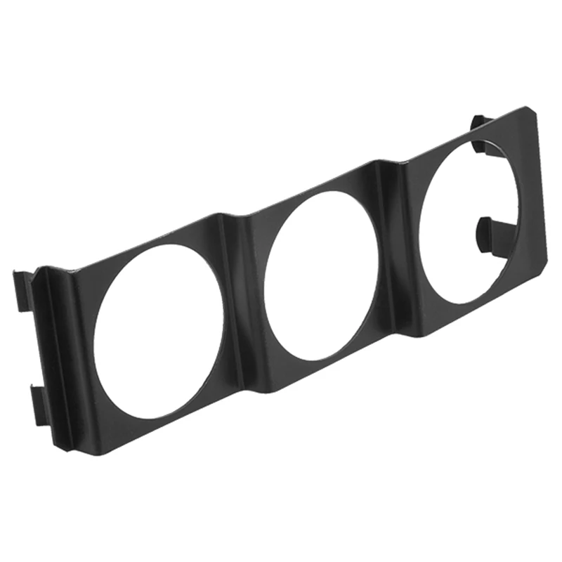 52mm 3 Hole Single DIN Radio Slot Pod Triple Gauge Meter Panel Mount Black |