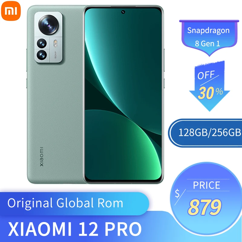 Original Xiaomi Mi 12 Pro Snapdragon 8 Gen 1 Smartphone 128GB/256GB 120Hz AMOLED Display 120W Fast Charge NFC 50MP Camera Phone