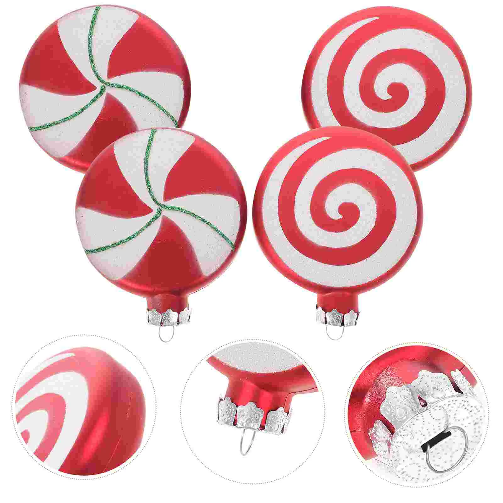 

Christmas Candy Ornaments Tree Hanging Lollipop Decorations Ornament Diy Peppermint Decoration Caneparty Pendants Giftgarland
