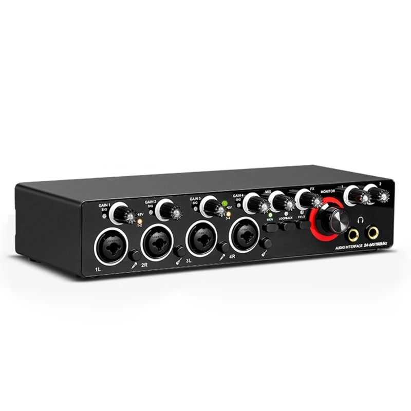 

High-Performance Sound Card with 48vPhantom Power &USB DC5V Drop Shipping