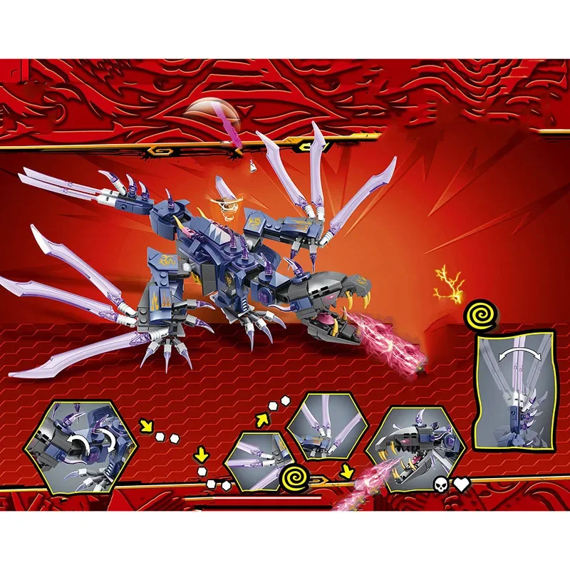 477 шт. Детский конструктор дракон