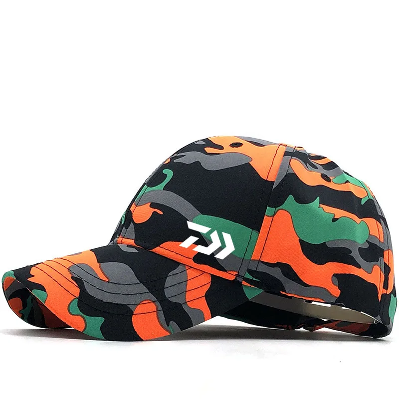 

Men's Camouflage Baseball Cap Sunscreen Fishing Cap Outdoor Cycling Adjustable Fishing Hat Women Hip Hop Sunshade Fishing Hats