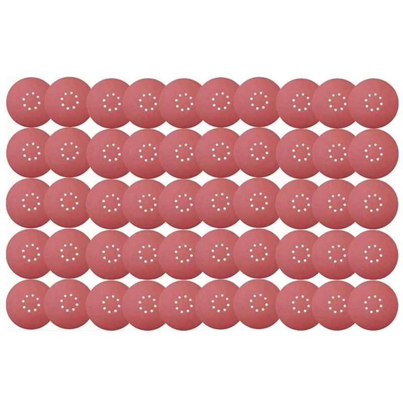

50 PCS 9 Inch 8 Hole Hook and Loop Sanding Discs Aluminum Oxide Flocking Sander Paper for Drywall Sander