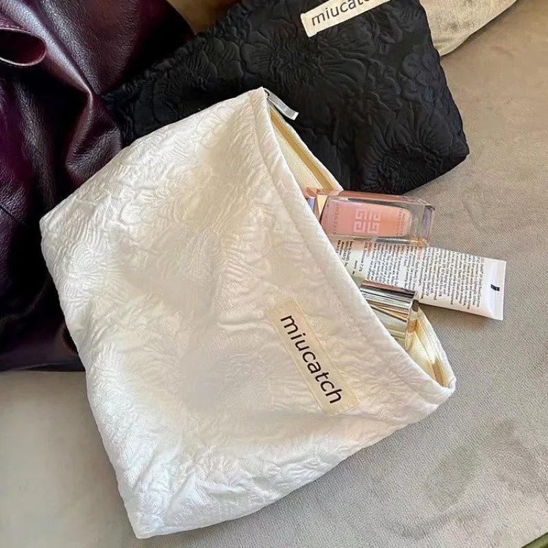 

Cosmetic Bag 2022 New Bubble Rose Storage Organizer Bag Travel Large Capacity Portable High-end Sense Mask Holder