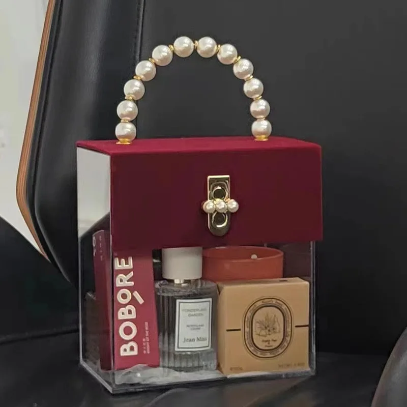 

Небольшая акриловая прозрачная подарочная коробка, Свадебная коробка для конфет, креативная Подарочная коробка, подарок на день рождения, подарок подруге невесты