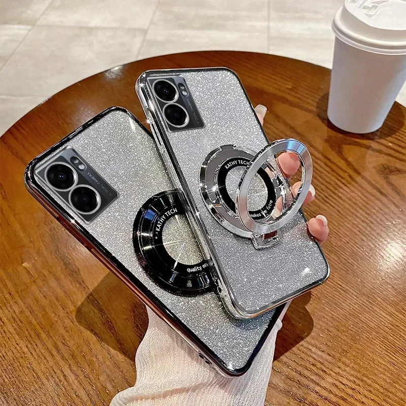 Чехол для OPPO A77s CPH2473 гальваническое покрытие Мягкая Блестящая задняя крышка