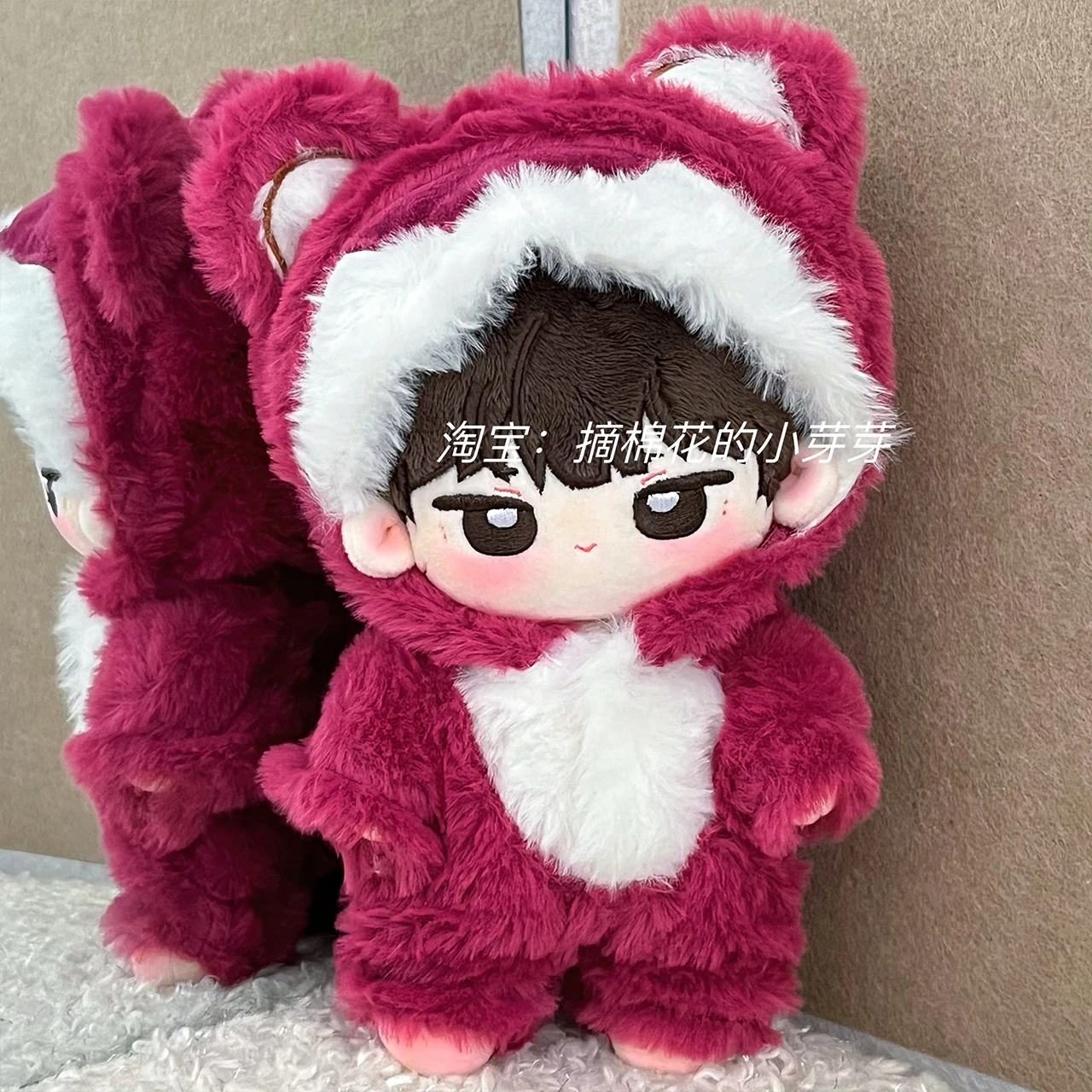

Original Purple Red Plush Bear Series Jumpsuits Hoodies Cute Romper For 20cm Cotton Doll Dress Up Clothes Clothing Cosplay Gift