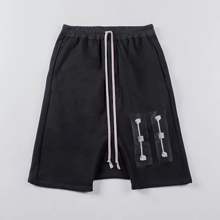 Rick DRK Summer Men Elastic Waist Shorts Owens Cotton Shorts Men's Shorts SHDW Streetwear Trend Pants for Men